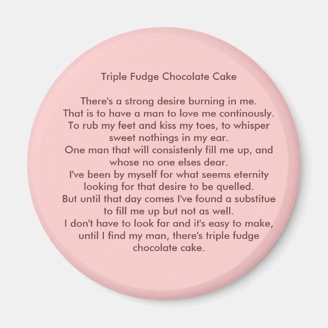 Triple Fudge Chocolate Cake Magnet (Front)