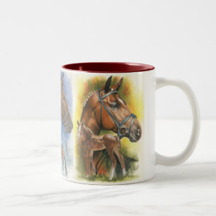Triple Gaited Horses Two-Tone Coffee Mug
