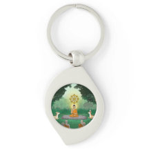 Triple Gems: Buddha, Dharma, Sangha Keychain