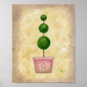 Triple Globe Topiary art print