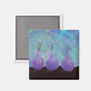 Triple Glow Bouquet Original Art Magnet