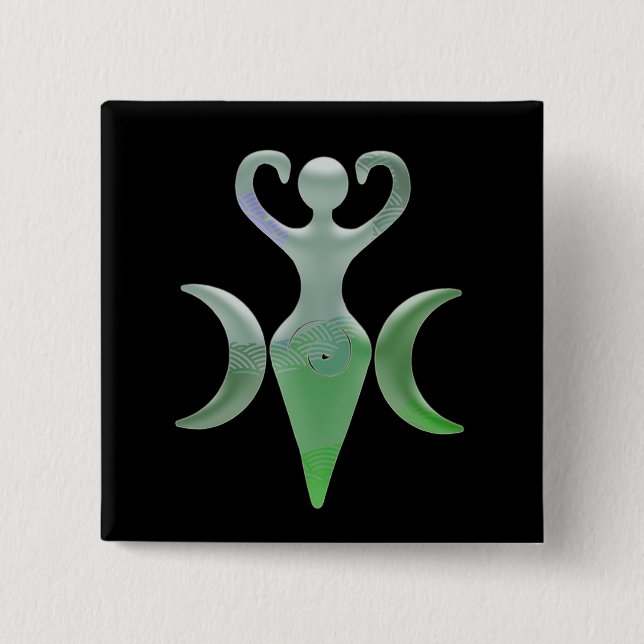 Triple Goddess 15 Cm Square Badge (Front)