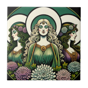 Triple Goddess Ceramic Tile