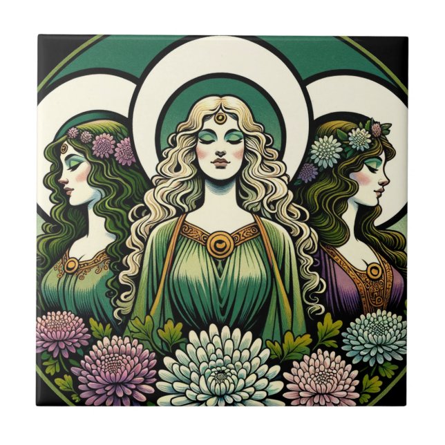 Triple Goddess                                     Ceramic Tile (Front)