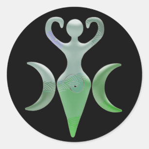Triple Goddess Classic Round Sticker