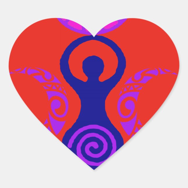Triple Goddess Heart Sticker (Front)
