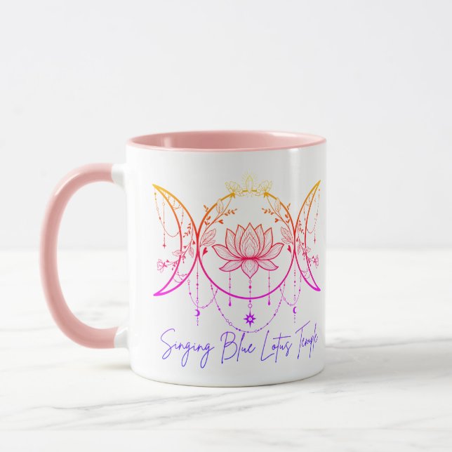 Triple Goddess & Lotus Pink Mug (Left)