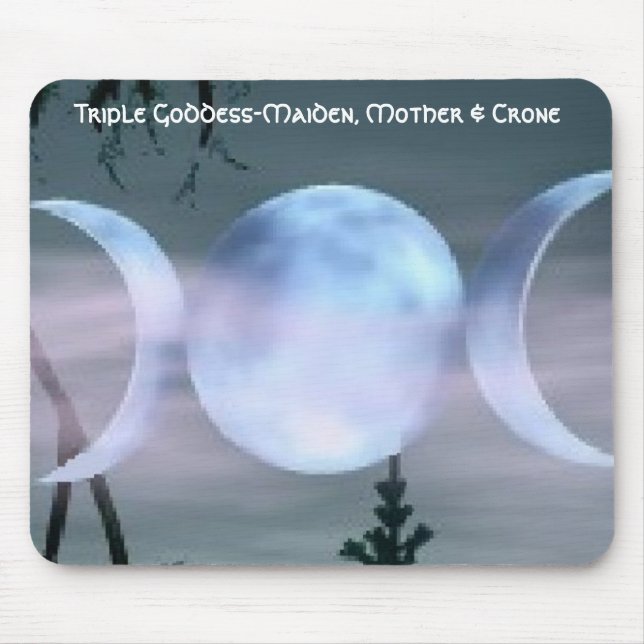Triple Goddess Moon Mouse Pad (Front)