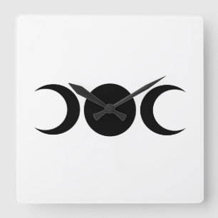 Triple Goddess Moons Wall Clock