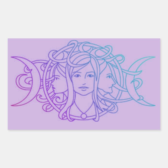 Triple Goddess Rectangular Sticker (Front)
