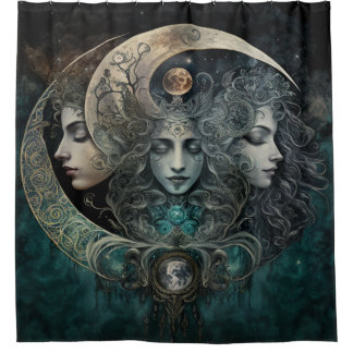 Triple Goddess Shower Curtain