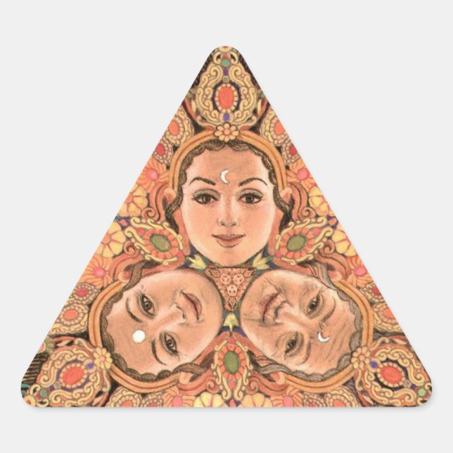 Triple Goddess Triangle Sticker (Front)