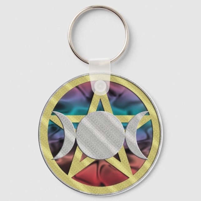 Triple Goddess Wicca Keychain (Front)