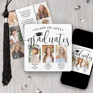 Triple Graduation 3 Graduates Photo Collage Joint Announcement