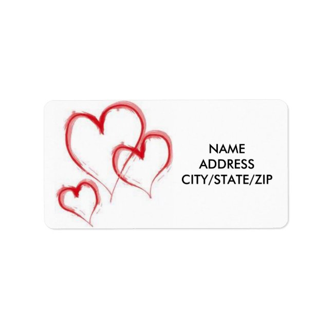 ***TRIPLE HEARTS*** ADDRESS LABELS (Front)