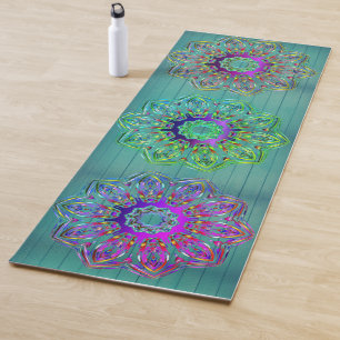 Triple hexagon mandala magic yoga mat