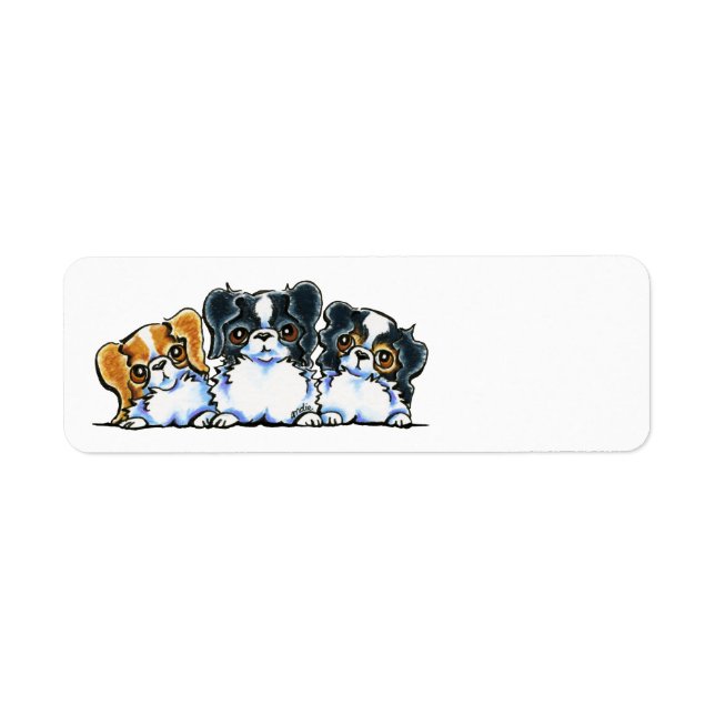 Triple Japanese Chin Return Address Label (Front)