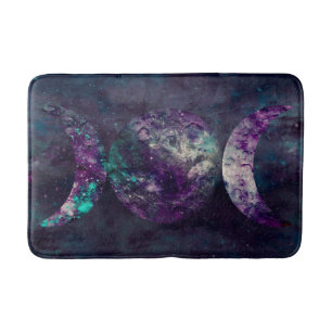 Triple Moon Goddess Luna Universe Space Bath Mat
