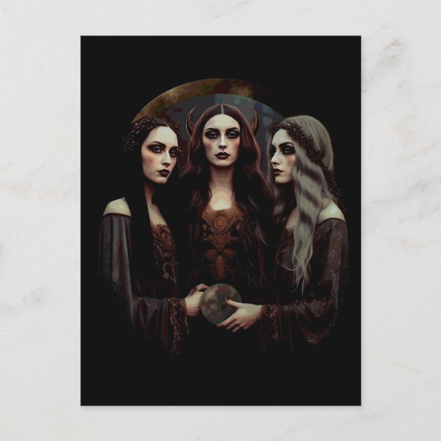 Triple Moon Goddess Postcard (Front)