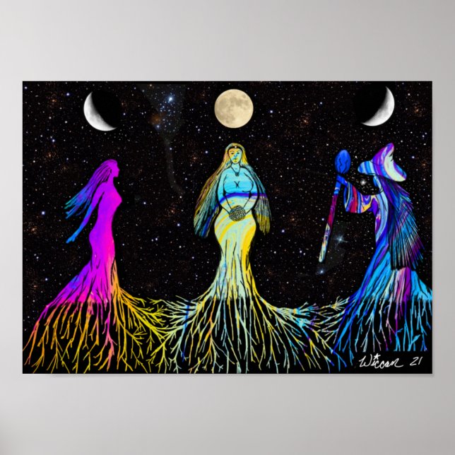 Triple moon Goddess poster (Front)
