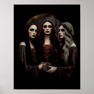 Triple Moon Goddess Poster