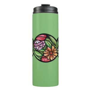 Triple Moon Goddess Symbol Bloom Thermal Tumbler