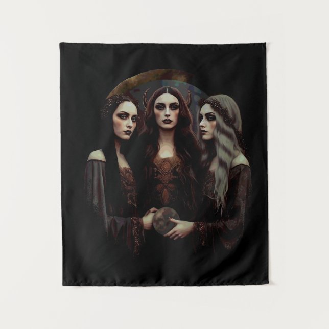 Triple Moon Goddess Tapestry (Front)