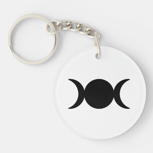 triple moon keychain || gifts for witches  (Front)