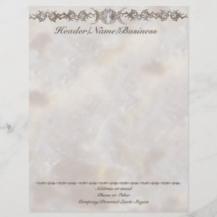 Triple Moon Moonstone Goddess Personalised Letterhead