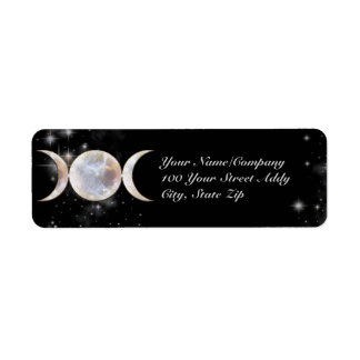 Triple Moon Moonstone Return Address Label