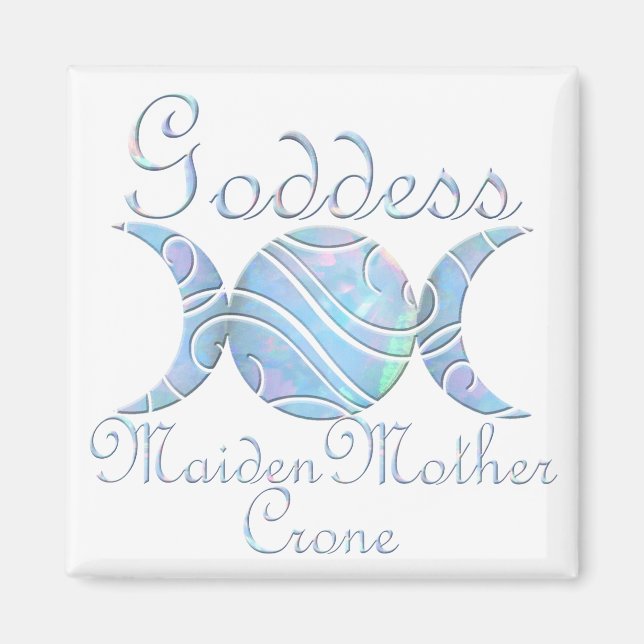 Triple Moon Opal Goddess Magnet (Front)