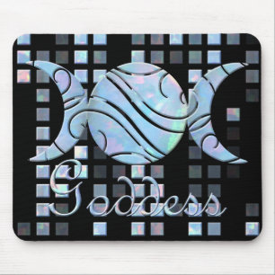 Triple Moon Opal Goddess Mouse Pad