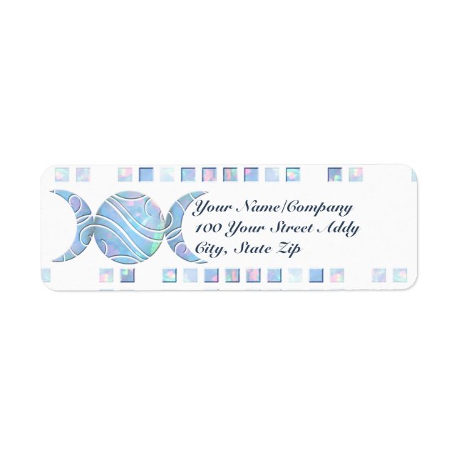 Triple Moon Opal Return Address Label (Front)
