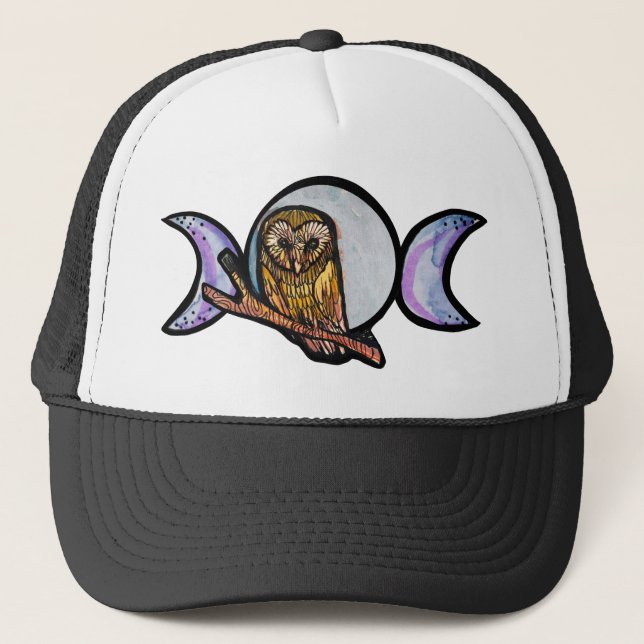 Triple Moon Owl                                    Trucker Hat (Front)