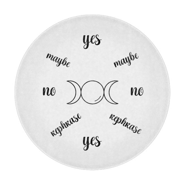 triple moon pendulum board || divination  (Front)