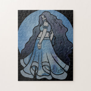 Triple Moon Symbol Wicca Goddess Jigsaw Puzzle