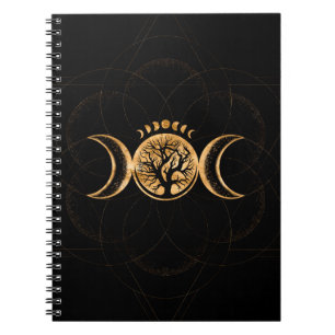 Triple Moon - Tree of life Ornament Notebook