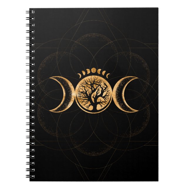 Triple Moon - Tree of life Ornament Notebook (Front)