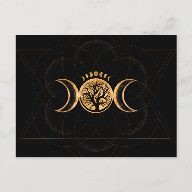 Triple Moon - Tree of life Ornament Postcard (Front)