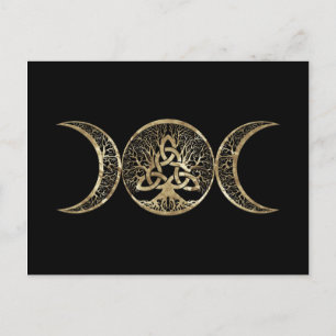 Triple Moon Tree of Life Triquetra Postcard