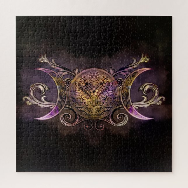 Triple Moon - Triple Goddess -Midnight shimmer Jigsaw Puzzle (Vertical)
