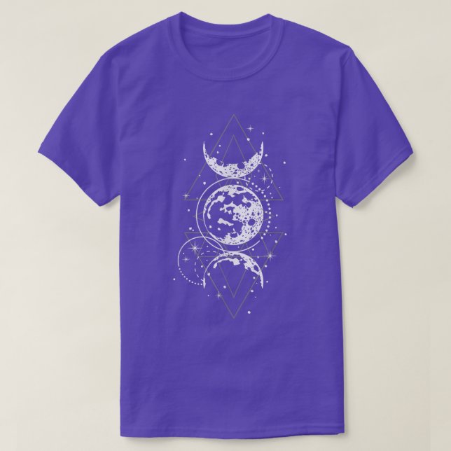 Triple Moons Goddess Phases Witch Pagan Hecate Occ T-Shirt (Design Front)