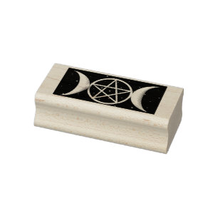 Triple Moons Metaphysical Rubber Stamp