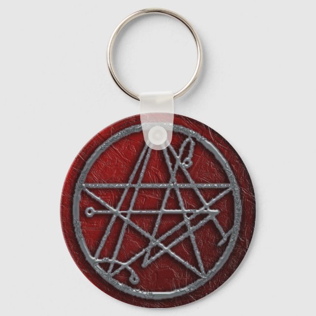triple necro sigil key ring (Front)