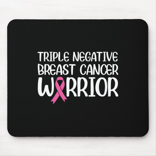 Triple Negative Breast Cancer Awareness Warrior Pi Mouse Pad (Front)