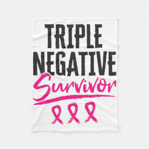 Triple Negative Survivor Tnbc Breast Cancer Awaren Fleece Blanket