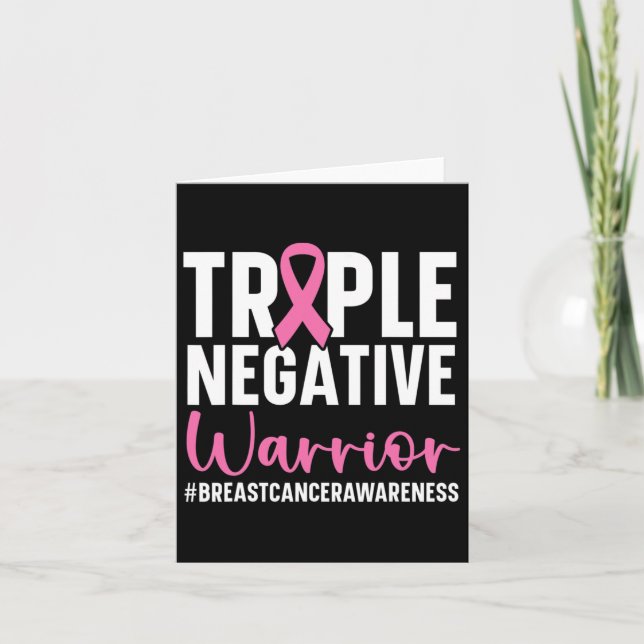 Triple Negative Warrior Breast Cancer Awareness Pi Card (Front)