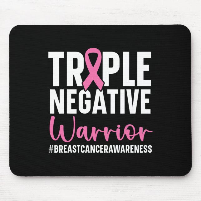 Triple Negative Warrior Breast Cancer Awareness Pi Mouse Pad (Front)