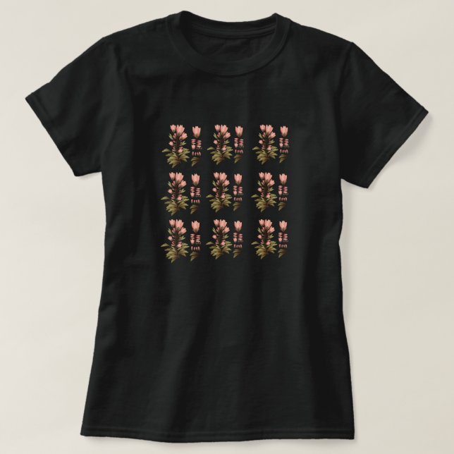 Triple pink flowers T-Shirt (Design Front)