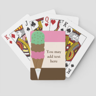 Triple Scoop Ice Cream Playing Cards